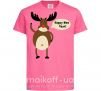 Детская футболка Christmas Deer Ярко-розовый фото