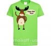 Детская футболка Christmas Deer Лаймовый фото