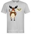 Мужская футболка Christmas Deer Серый фото