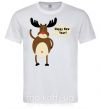 Мужская футболка Christmas Deer Белый фото