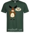 Чоловіча футболка Christmas Deer Темно-зелений фото