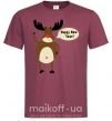 Чоловіча футболка Christmas Deer Бордовий фото