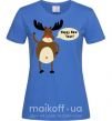 Женская футболка Christmas Deer Ярко-синий фото