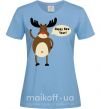 Женская футболка Christmas Deer Голубой фото
