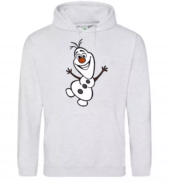 Жіноча толстовка (худі) Олаф Сірий меланж фото