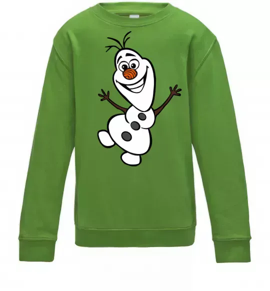 Дитячий світшот Олаф Лаймовий фото