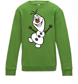 Дитячий світшот Олаф Лаймовий фото