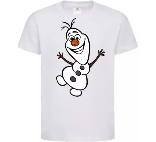 Дитяча футболка Олаф Білий фото