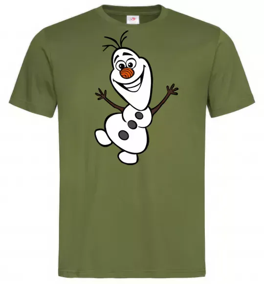 Мужская футболка Олаф Оливковый фото