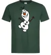 Мужская футболка Олаф Темно-зеленый фото