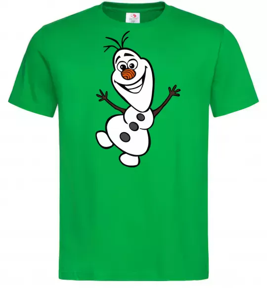 Мужская футболка Олаф Зеленый фото