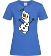 Жіноча футболка Олаф Яскраво-синій фото