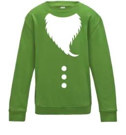 Детский Свитшот Santa beard Лаймовый фото