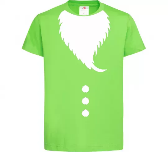 Дитяча футболка Santa beard Лаймовий фото
