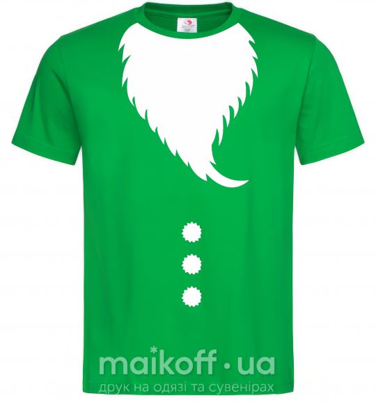 Мужская футболка Santa beard Зеленый фото