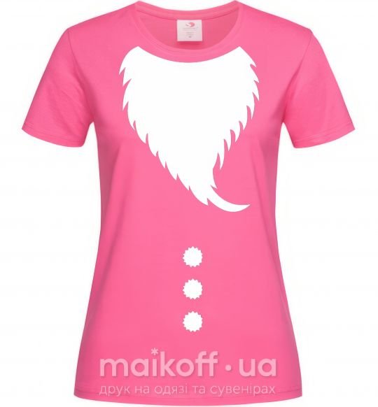 Женская футболка Santa beard Ярко-розовый фото