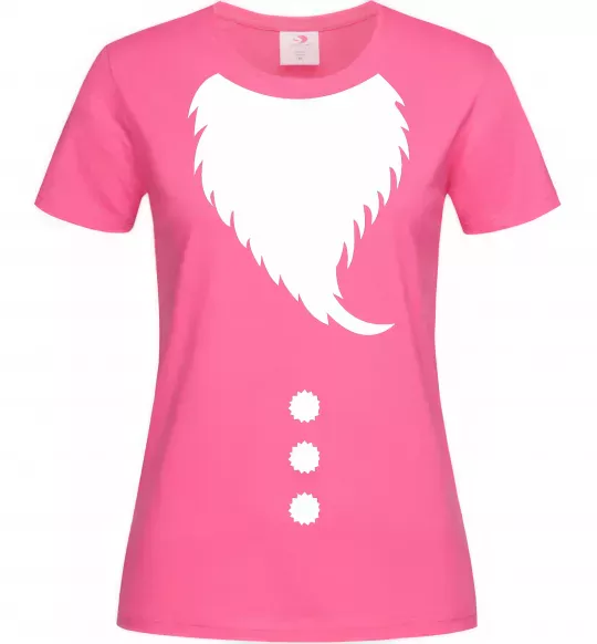 Женская футболка Santa beard Ярко-розовый фото