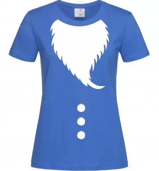 Женская футболка Santa beard Ярко-синий фото