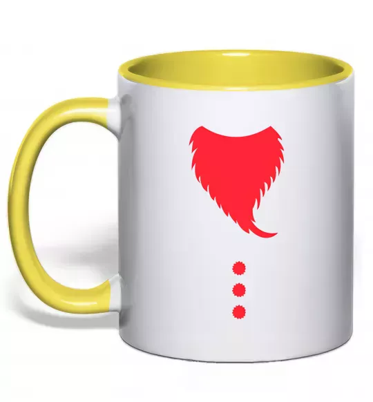 Чашка с цветной ручкой Santa beard Солнечно желтый фото