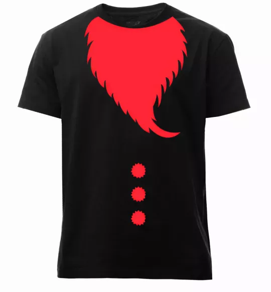 Мужская премиум футболка Santa beard Черный фото