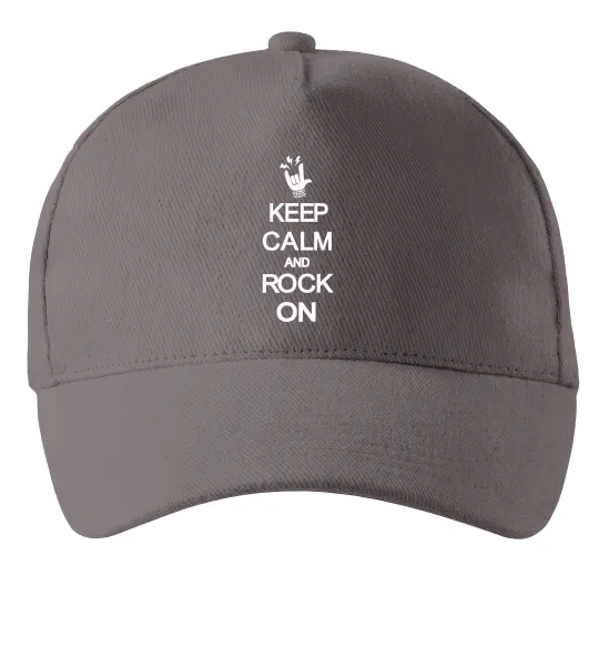 Кепка Keep calm and rock on Сірий фото