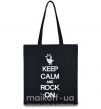 Еко-сумка Keep calm and rock on Чорний фото