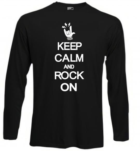 Реглан Keep calm and rock on Черный фото