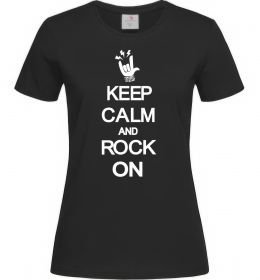 Женская футболка Keep calm and rock on