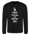 Свитшот Keep calm and rock on Черный фото