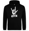Чоловіча толстовка (худі) ROCK знак Чорний Чоловіча толстовка (худі) ROCK знак Чорний фото