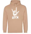 Жіноча толстовка (худі) ROCK знак Пісочний фото