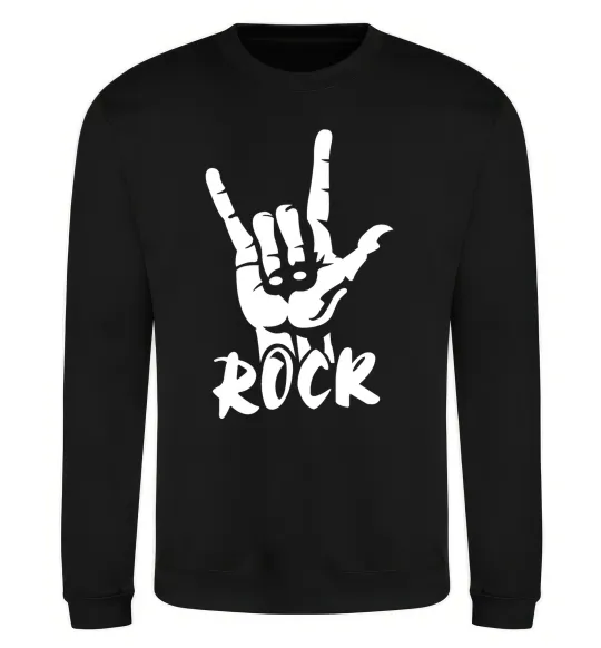 Свитшот ROCK знак Черный фото