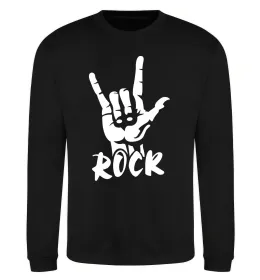 Свитшот ROCK знак Черный фото