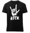 Мужская премиум футболка ROCK знак Черный фото