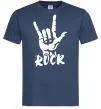 Чоловіча футболка ROCK знак Темно-синій фото