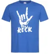 Чоловіча футболка ROCK знак Яскраво-синій фото