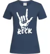 Жіноча футболка ROCK знак Темно-синій Жіноча футболка ROCK знак Темно-синій фото