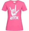 Жіноча футболка ROCK знак Яскраво-рожевий Жіноча футболка ROCK знак Яскраво-рожевий фото