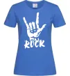 Жіноча футболка ROCK знак Яскраво-синій Жіноча футболка ROCK знак Яскраво-синій фото
