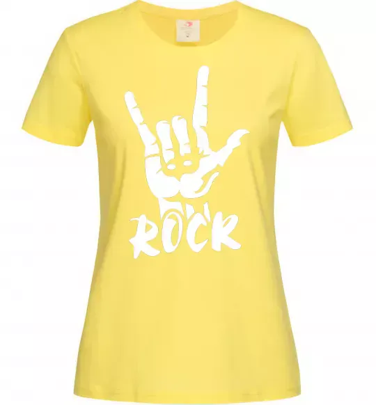 Жіноча футболка ROCK знак Лимонний фото