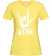 Жіноча футболка ROCK знак Лимонний Жіноча футболка ROCK знак Лимонний фото