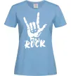 Жіноча футболка ROCK знак Блакитний Жіноча футболка ROCK знак Блакитний фото