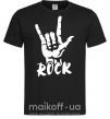Мужская футболка ROCK знак Черный фото