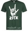 Мужская футболка ROCK знак Темно-зеленый фото