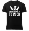 Мужская премиум футболка Never too old to rock Simpsons Homer Черный фото
