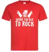 Мужская футболка Never too old to rock Simpsons Homer Красный фото