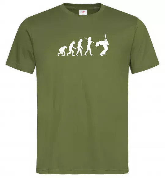 Чоловіча футболка Evolution Rock Оливковий фото