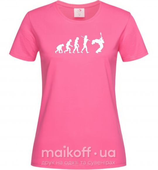 Жіноча футболка Evolution Rock Яскраво-рожевий фото