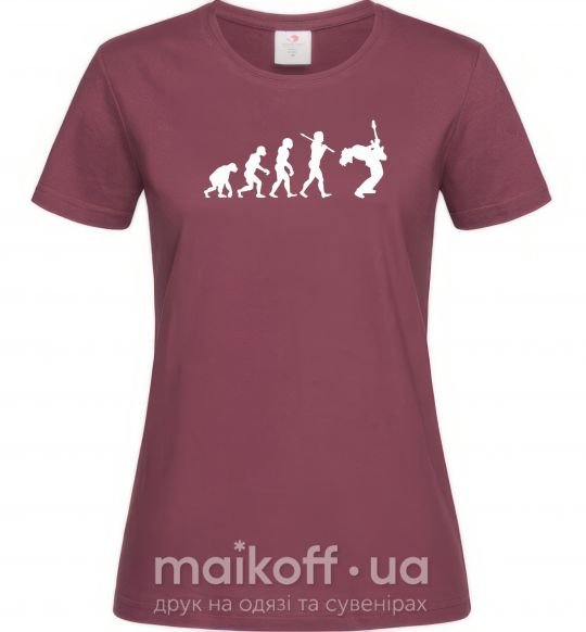 Женская футболка Evolution Rock Бордовый фото