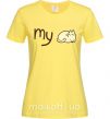 Женская футболка my cat Лимонный фото